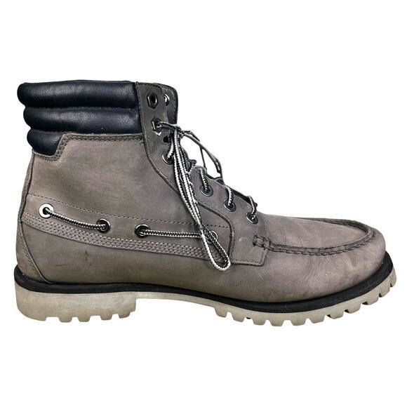 Timberland Men’s Oakwell Grey Nubuck Leather Moc Toe Chukka Boots Size US 11 main image 11
